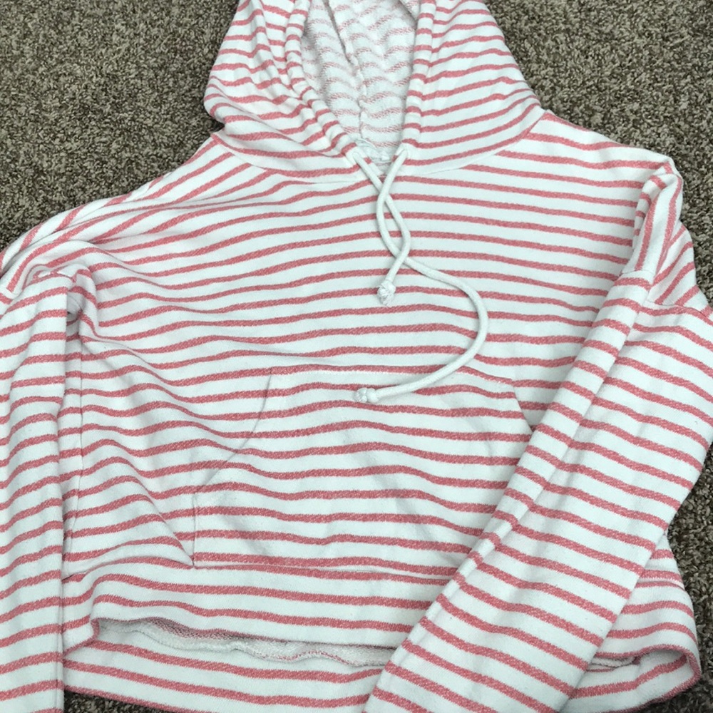 Stripped cropped hoodie